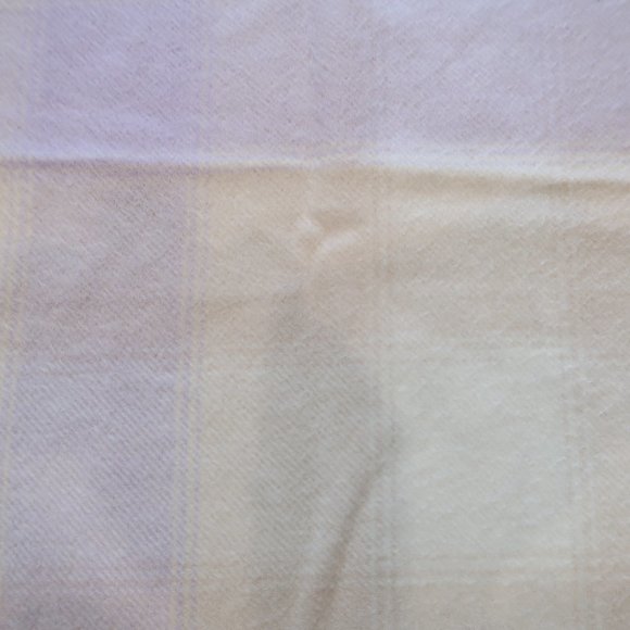 Lochcarron Cashmere Plaid Scarf From Scotland Purple , Tan & Off White/Cream - Picture 4 of 14